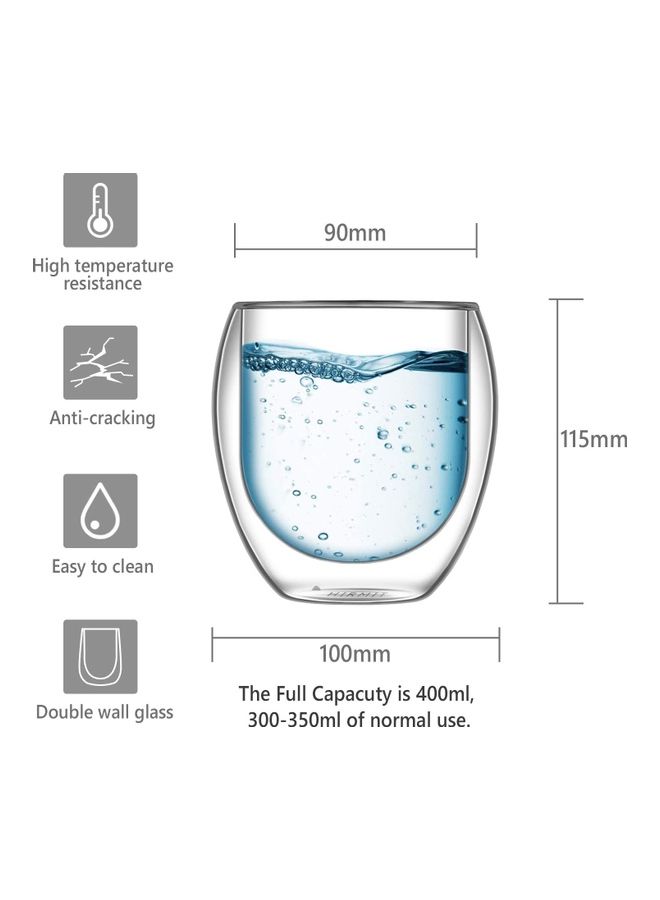 XiuWoo Double Walled Coffee Glasses Mugs multicolour - Image 3