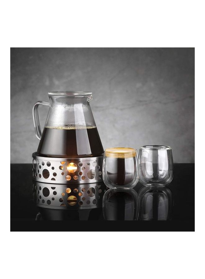 XiuWoo - 2 Pieces Double Walled Coffee Glasses Mugs multicolour - Image 1