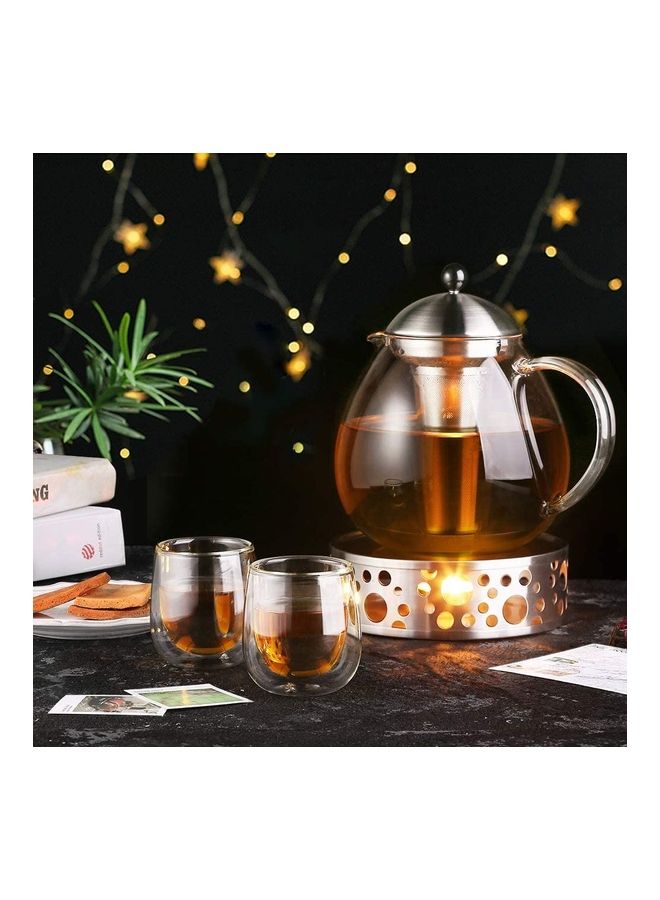 XiuWoo - 2 Pieces Double Walled Coffee Glasses Mugs multicolour - Image 1