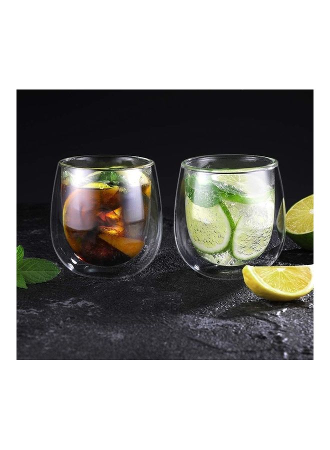 XiuWoo 6 Pieces Double Walled Coffee Glasses Mugs multicolour  - Image 5