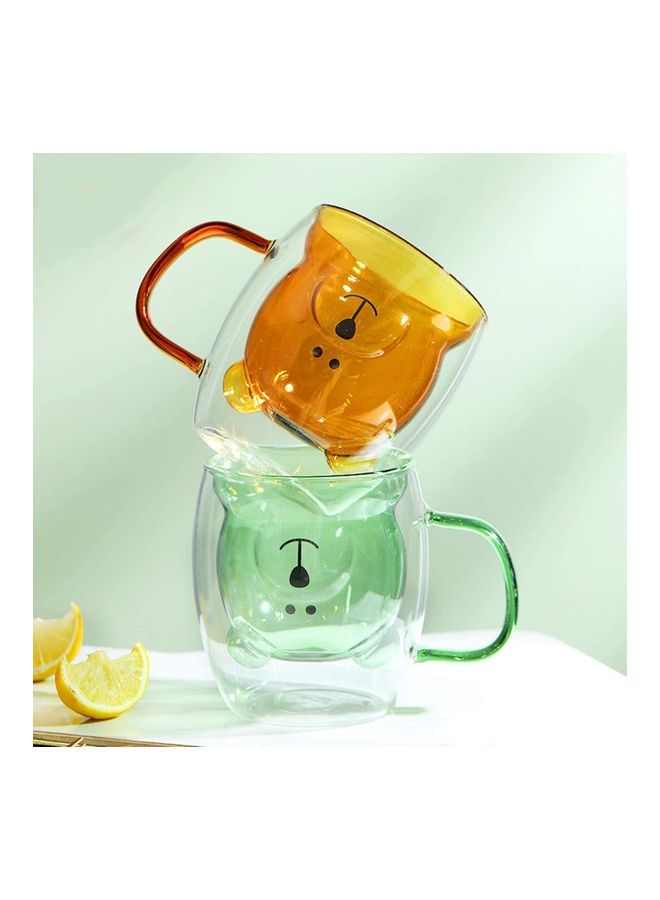 XiuWoo Double Wall Glass Mugs multicolour 230mm - Image 4