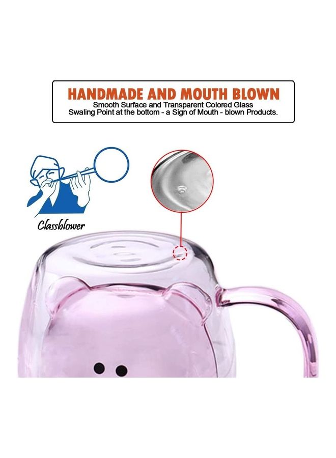 XiuWoo Double Wall Glass Mugs multicolour 230mm - Image 5