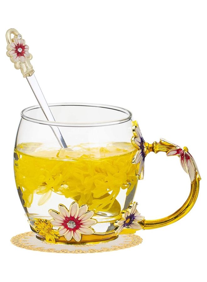 XiuWoo Coffee And Tea Cup With Steel Spoon multicolour 250mm - Image 1