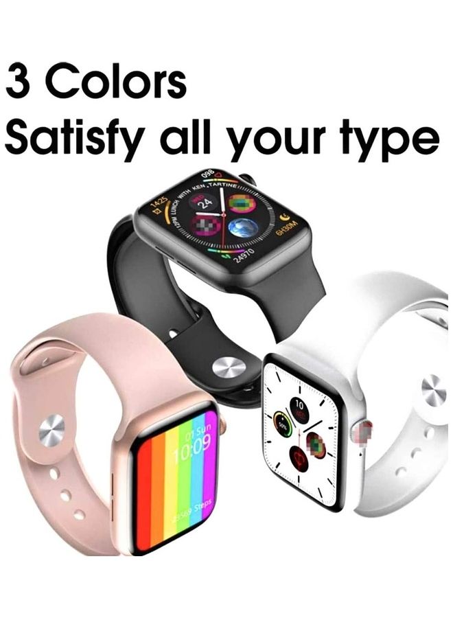 Bluetooth Call Touch Screen Smart Watch pink - Image 1