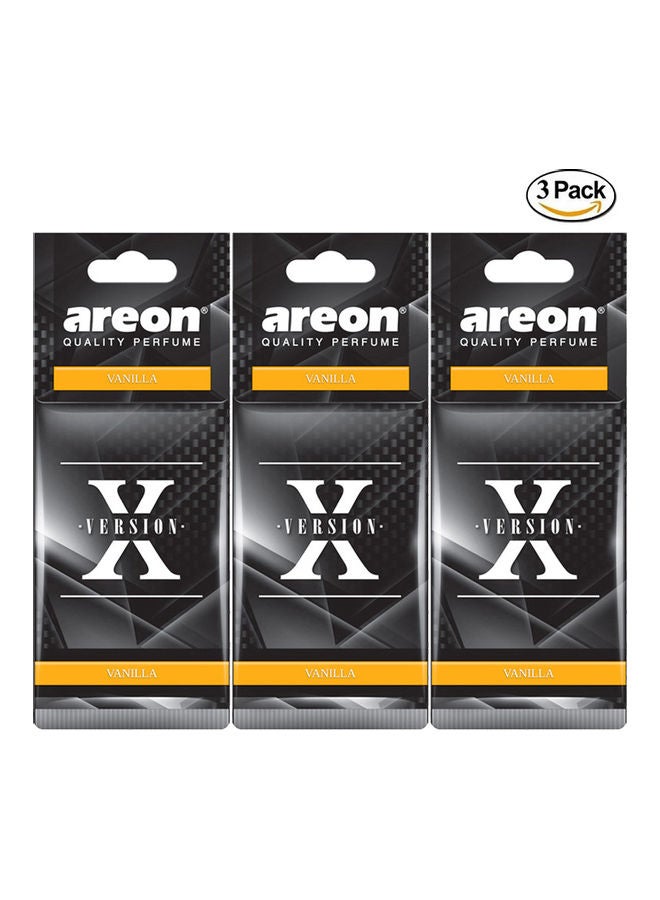 مجموعة من 3 معطر جو للسيارة إكس - رائحة الفانيليا