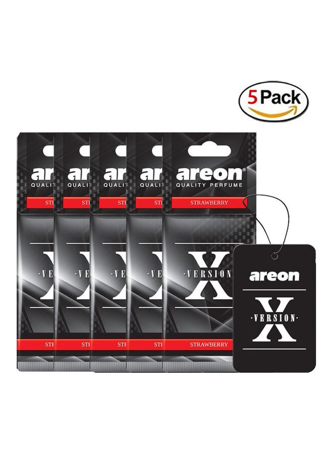 Areon 5 Pack X Car Air Fragrance -Version Strawberry