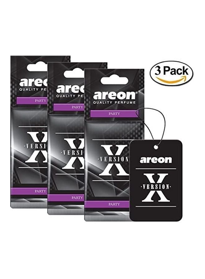 Areon 3 Pack Car Air Fragrance X-Version Party