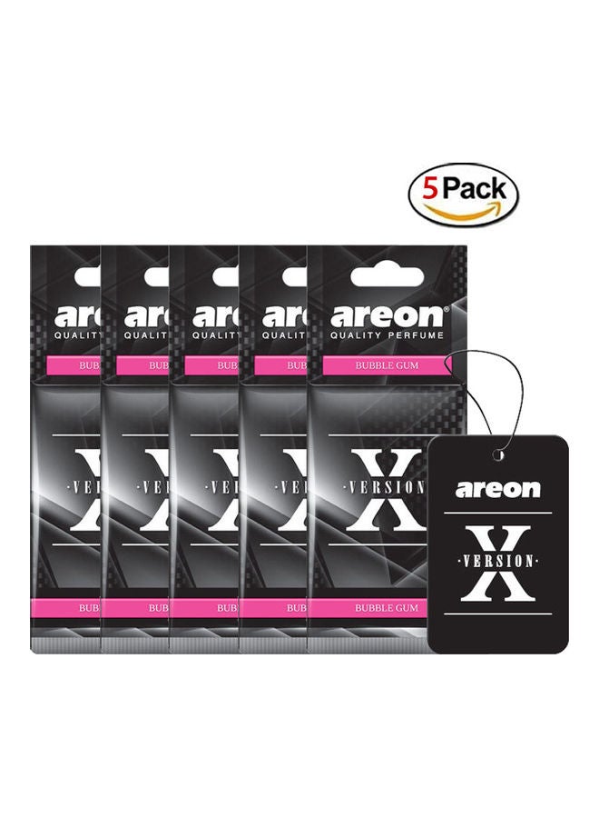 Areon 5 Pack Car Air Fragrance X-Version Bubble Gum