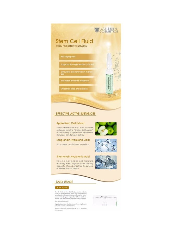 Janssen Cosmetics - Stem Cell Fluid Ampoules 2ML  × 7 ampoulesml - Image 1
