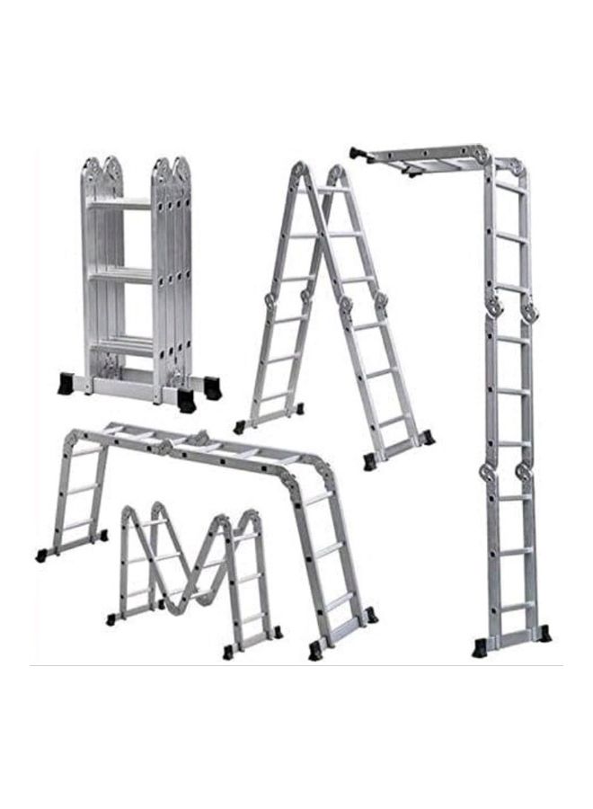 non Multi Ladder 16 Steps silver 126x27x37cm - Image 2