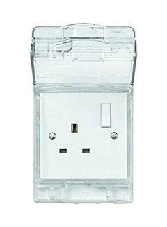 Weather Proof Double Gang Socket Cover Clear 10.5cm - v1609069700/N43322801A_2