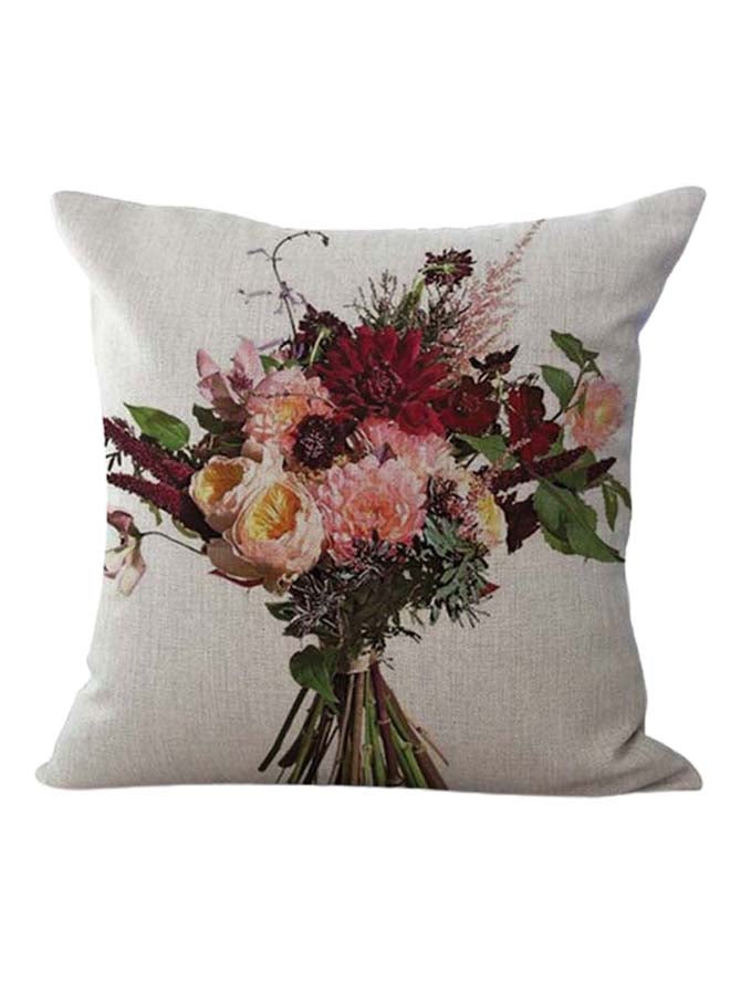 وسادة ديكور مزينة بطبعات متعدد الألوان