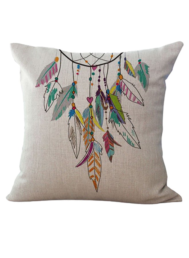 وسادة ديكور مزينة بطبعات متعدد الألوان