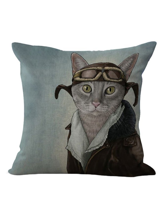 وسادة ديكور مزينة بطبعات متعدد الألوان