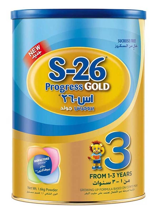 Wyeth S-26 Progress Gold Stage 3 Baby Formula 1.6kg - Image 1