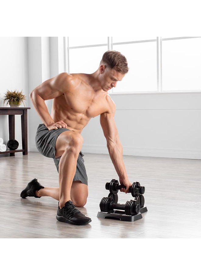 NordicTrack - 20-Piece Adjustable Dumbbell And Weight Stand Set - Image 1