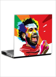 بي.بي أوريجنال ديزاين ملصق واقٍ لجهاز اللابتوب مطبوع عليه رسمة لاعب كرة القدم محمد صلاح متعدد الألوان 