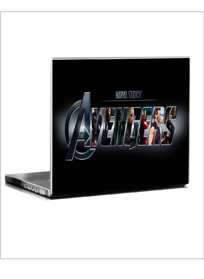 B.B Original Designs The Avengers Protective Laptop Skin Cover Black/Silver 