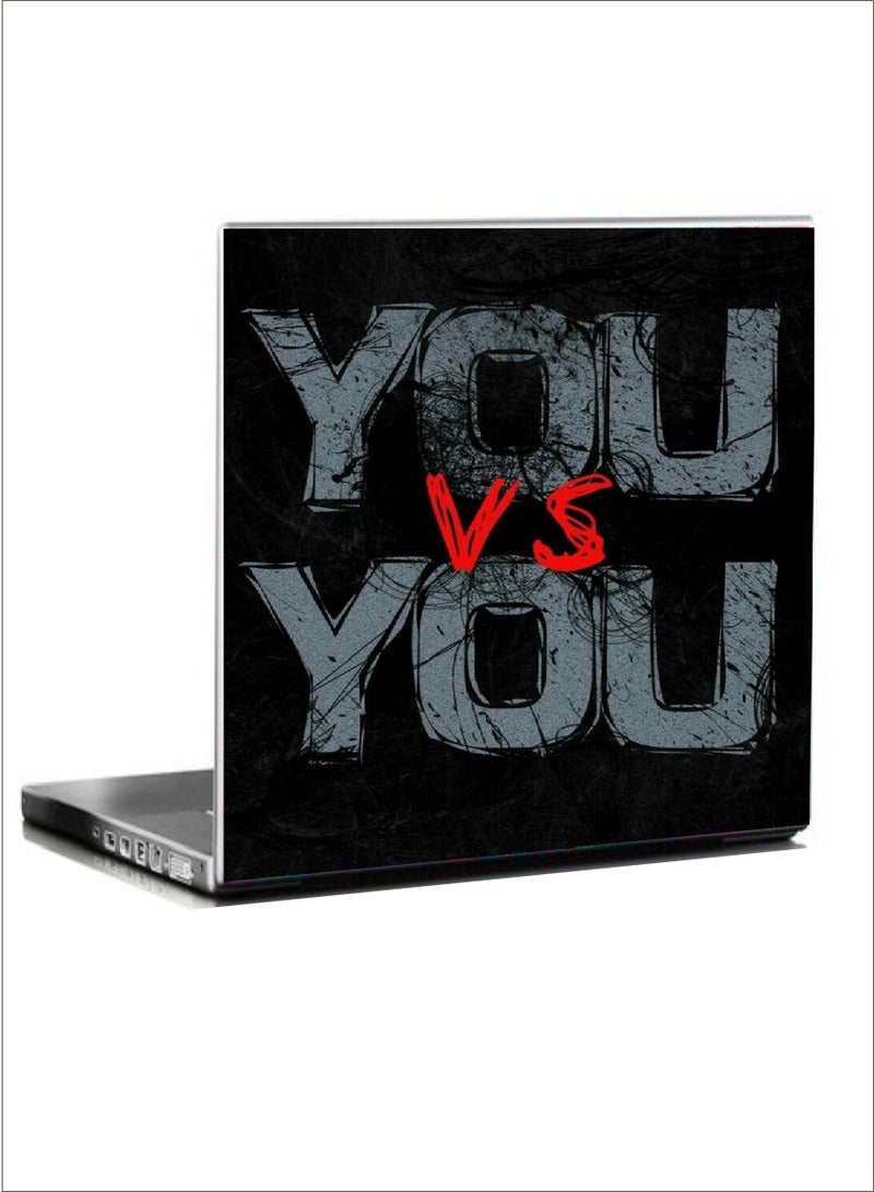 B.B Original Designs You Vs You Protective Laptop Skin Cover Blue/Red/Black