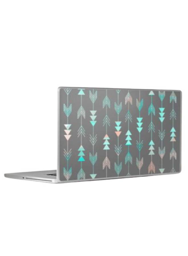 B.B Original Designs Rows Pattern Protective Laptop Skin Cover Grey/Multicolor 