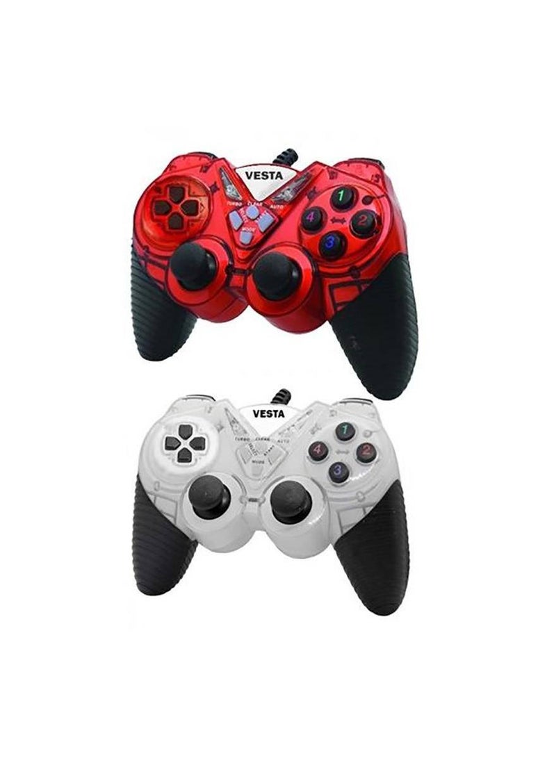 Vesta 2-Piece Double Shock Gamepad USB 2.0 Controller With Vibration Function - Image 1