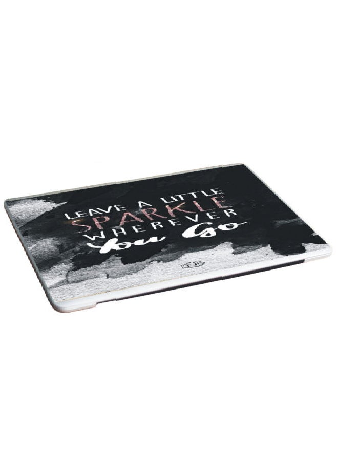 B.B Original Designs Leave A Little Sparkle Protective Laptop Skin Cover Black/White