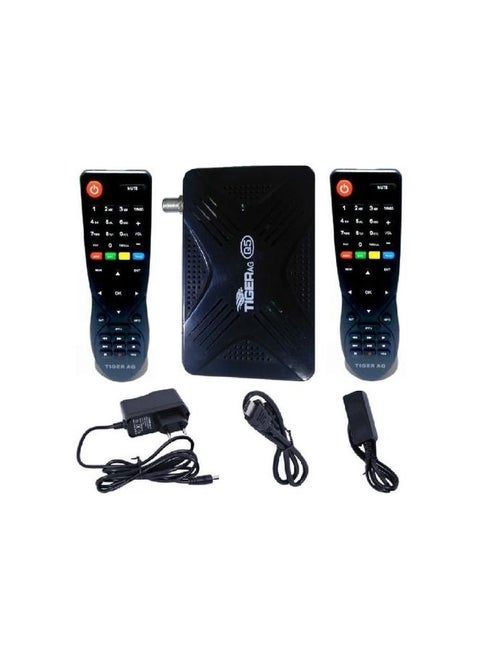 Full HD Mini Satellite Receiver With Built In WiFi And Bluetooth Remote Control Tiger Q5-Black-4 Black