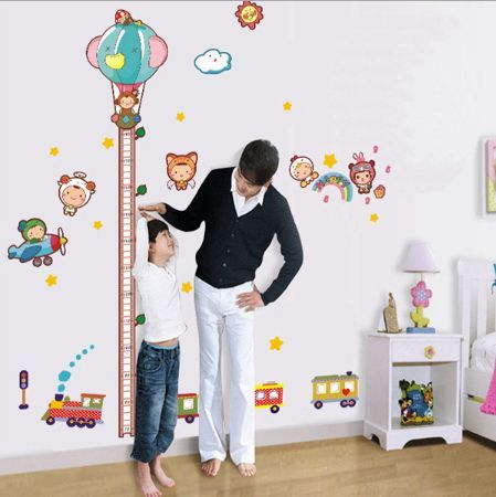 Fast Print Cartoon Car Height Stickers For Kids Room Decor DIY Art Poster Measure Wall Decal Removable Pvc Wall Sticker Multicolor 60x90cm - Image 4