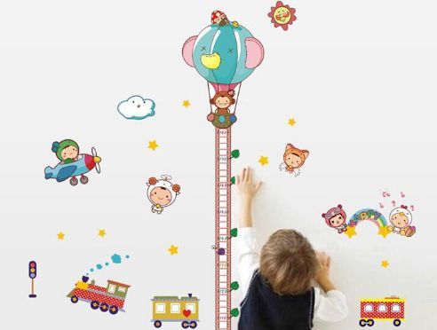 Fast Print Cartoon Car Height Stickers For Kids Room Decor DIY Art Poster Measure Wall Decal Removable Pvc Wall Sticker Multicolor 60x90cm - Image 5