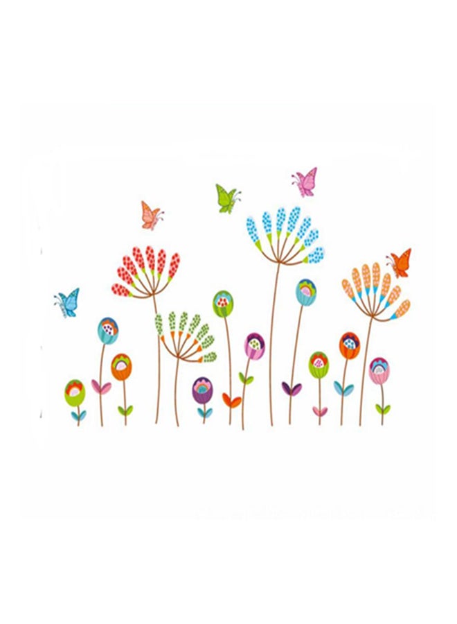 Fast Print Colorful Cartoon Dandelion Wall Paper Butterfly Flowers Multicolor 70x50cm - Image 1