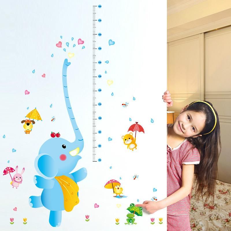 Fast Print Elephant Spray Height Children's Room Decoration Stickers Multicolour 60x90cm - Image 3