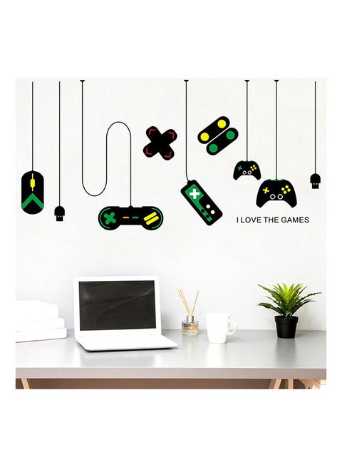 Game Controller Decorates Pendant Lamp Wall Stick Internet Cafe Study Computer Desk Background Stick A Picture Wall Sticker Multicolour 70x25cm