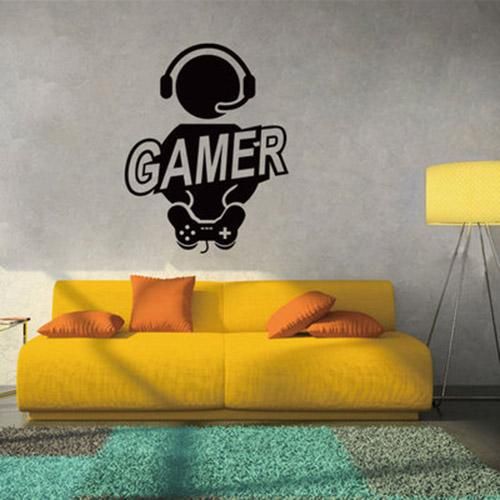 Fast Print Personality creativity villain games GAMER living room bedroom wall environmental protection PVC Wall Sticker Multicolour 60x50cm - Image 5