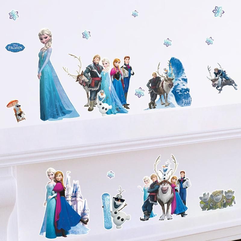 Fast Print Magic Cartoon princess Elsa Anna Wall Sticker Multicolour 60x30cm - Image 5