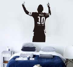 Messi Wall Decor Sticker Cheering Soccer Sport Room Decal Football Stars Poster for Lining Room Home Decor DIY PVC Waterproof Wall Multicolour 40x55cm - v1609108221/N40733545A_4