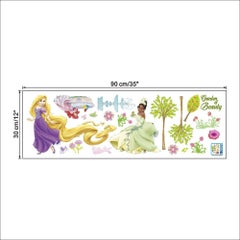 Fast Print Princess sticker children room cartoon decorative Multicolour 30x90cm  - Image 2