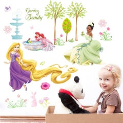 Fast Print Princess sticker children room cartoon decorative Multicolour 30x90cm  - Image 3