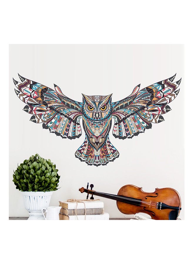 Fast Print PAYA Owl Living Room Bedroom Background Wall Sticker Multicolour 78x45cm - Image 1