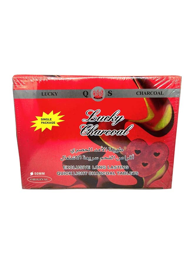 20-Piece Heart Shaped Quick Light Charcoal Tablets Black 50mm - Image 1