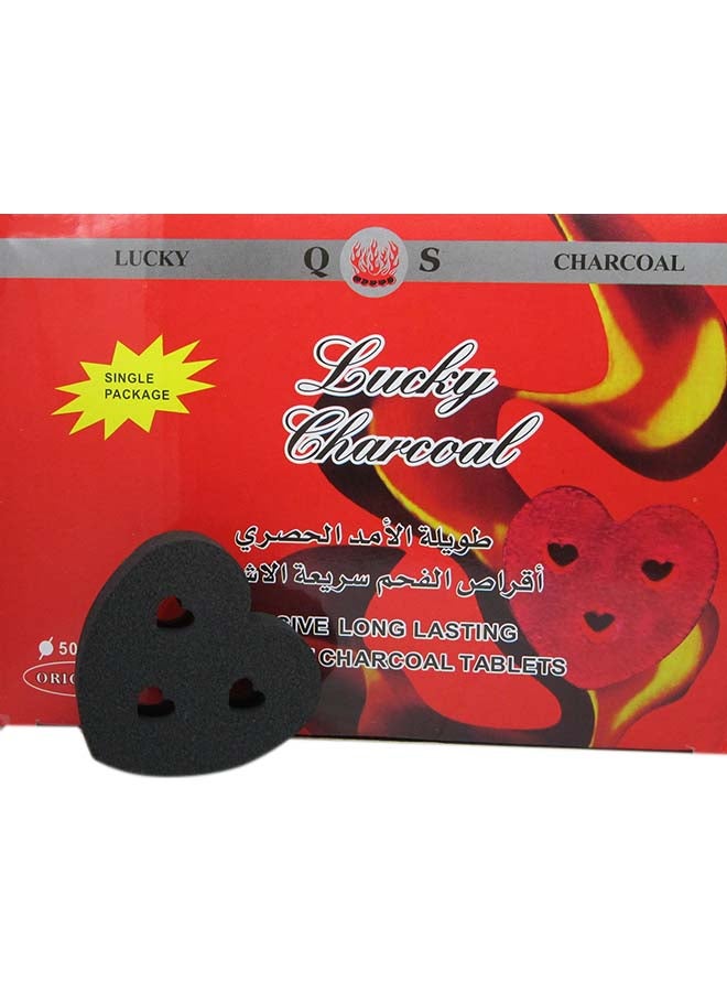 20-Piece Heart Shaped Quick Light Charcoal Tablets Black 50mm - Image 2