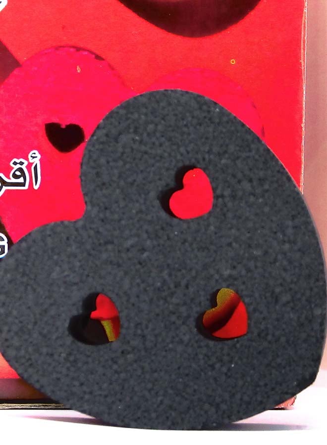 20-Piece Heart Shaped Quick Light Charcoal Tablets Black 50mm - Image 4