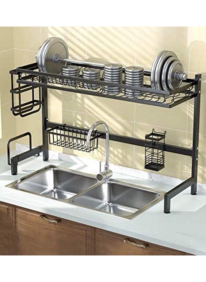 ARTC - Stainless Steel Dish Rack Black 85x28x55cm - Image 1