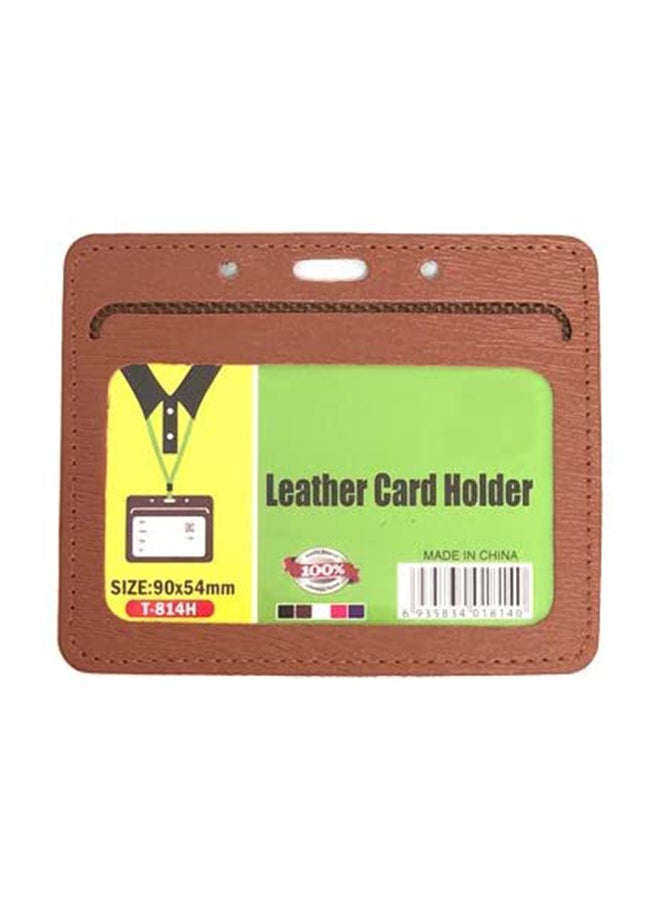 10-Piece ID Card Holder Brown - Image 1