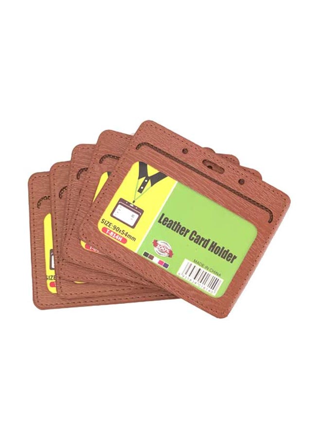 10-Piece ID Card Holder Brown - Image 3