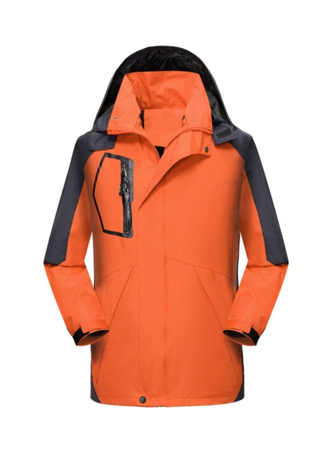 شاربدو جاكيت خارجي بأكمام طويلة برتقالي/أسود - Image 1