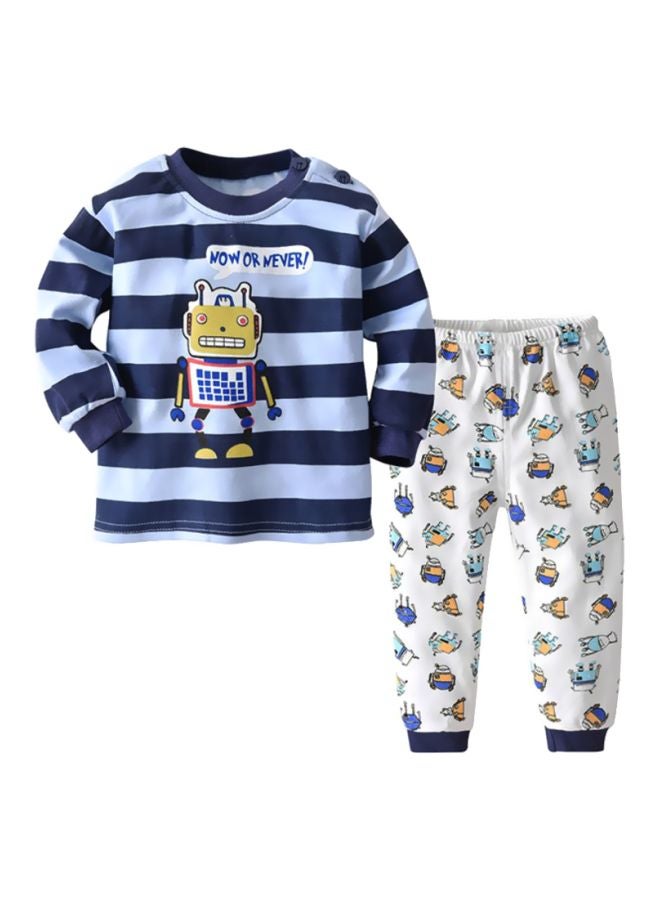 شاربدو طقم ملابس نوم مكون من قطعتين متعدد الألوان - Image 1