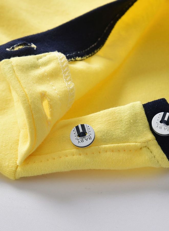 Sharpdo 2-Piece Sleepwear Set Yellow/White/Blue  - Image 4