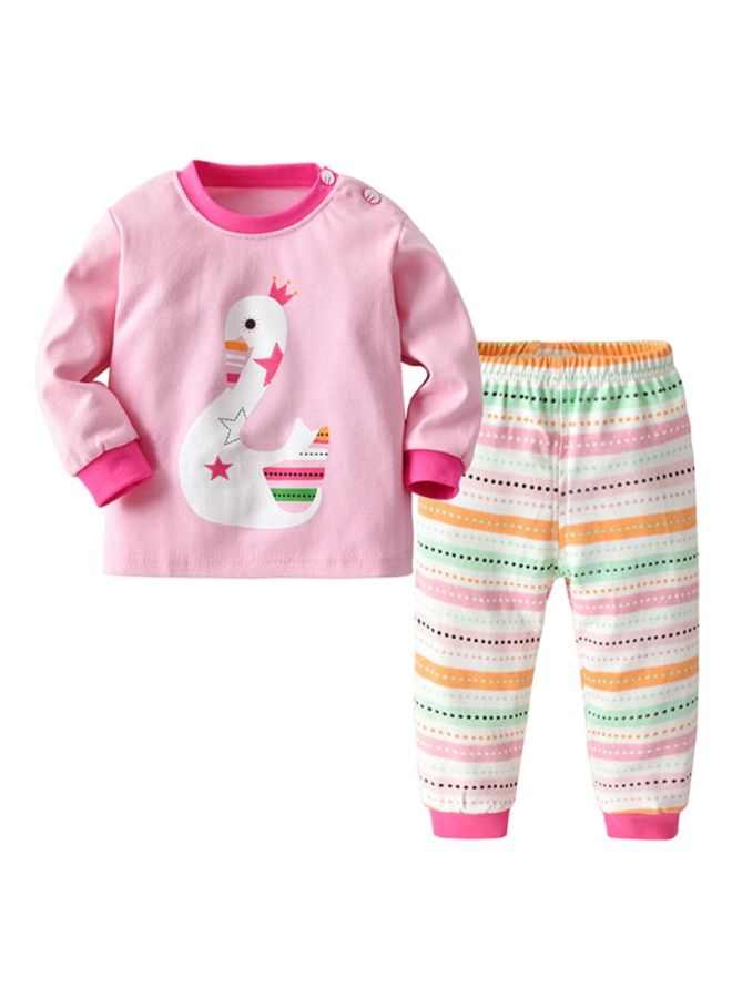 شاربدو طقم ملابس نوم مكون من قطعتين متعدد الألوان - Image 1