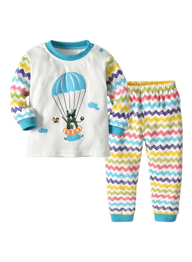 شاربدو طقم ملابس نوم مكون من قطعتين متعدد الألوان - Image 2