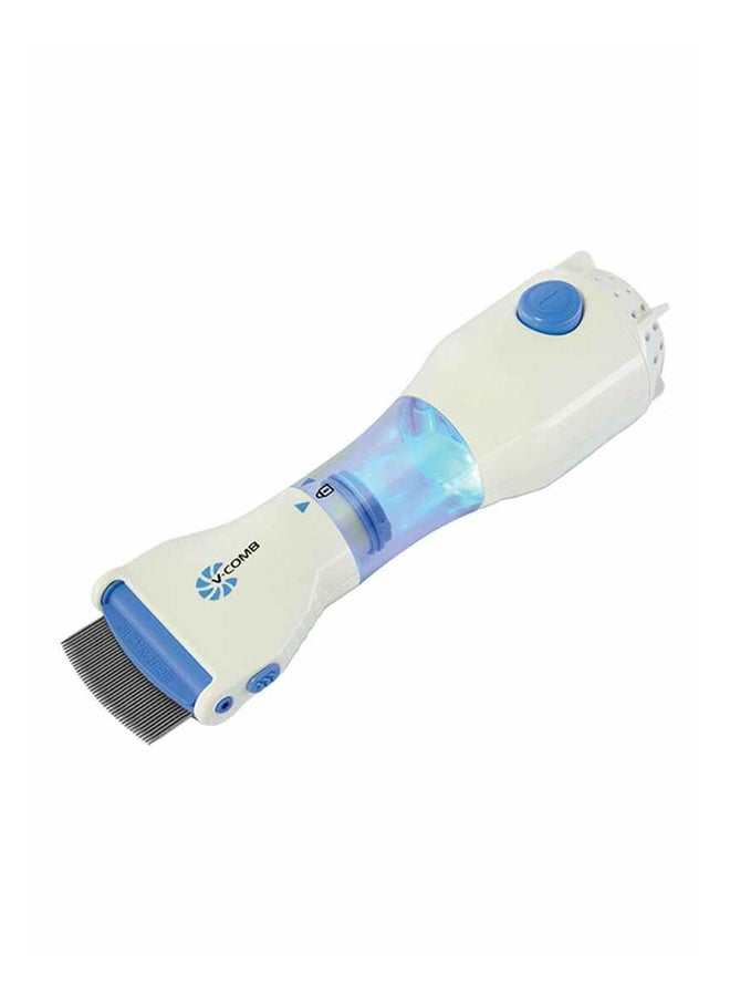 V-Comb Electric Lice Removing Comb White/Blue 16.6x14x8cm  - Image 1